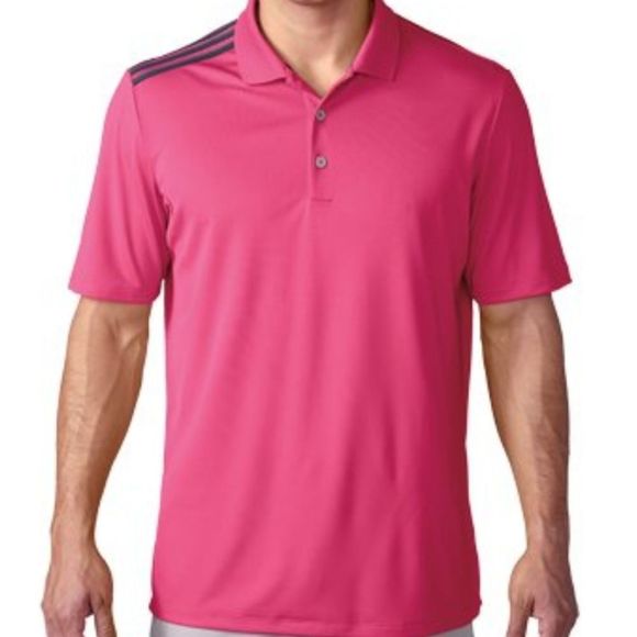 Adidas Golf‎ Climalite Climacool Performance Polo Magenta & Charcoal Size Medium - Picture 1 of 10